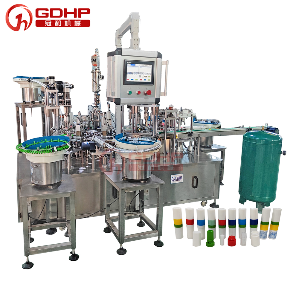 鼻吸管清涼油灌裝旋蓋一體機