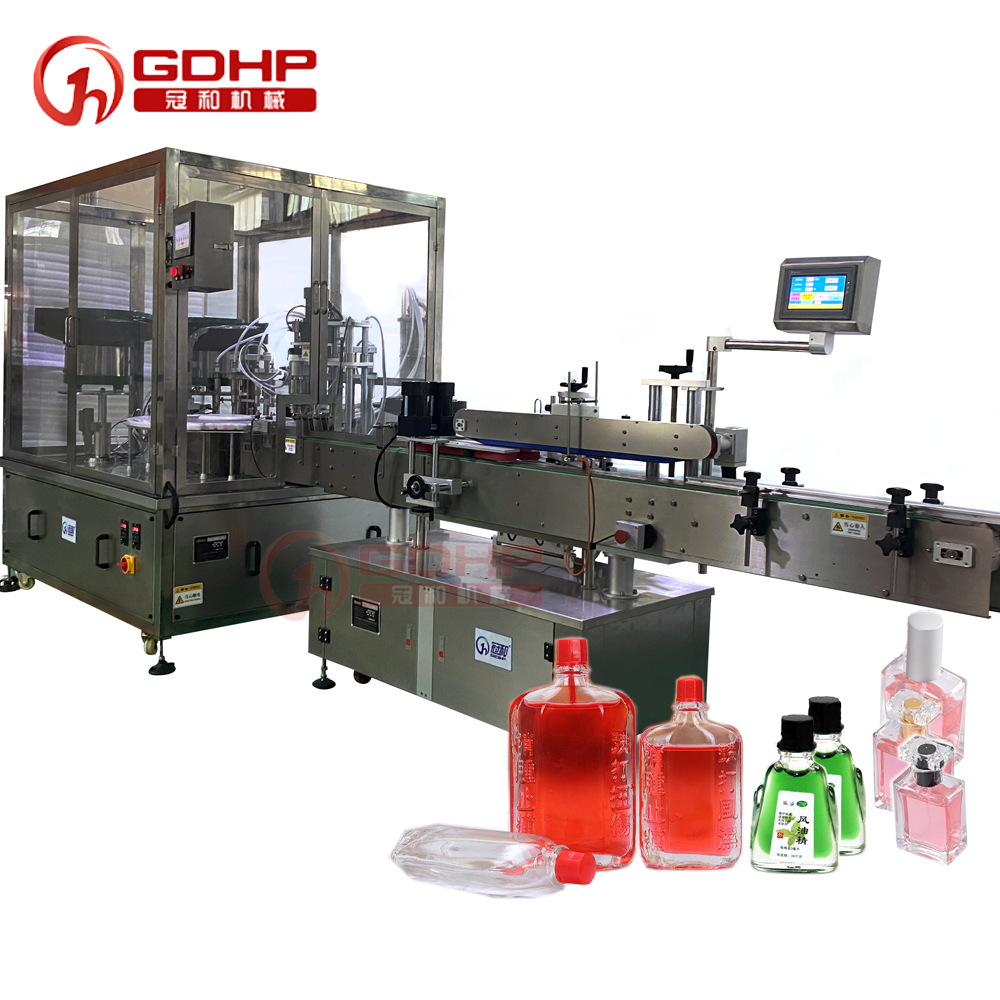 全自動(dòng)小瓶灌裝旋蓋貼標(biāo)線-5